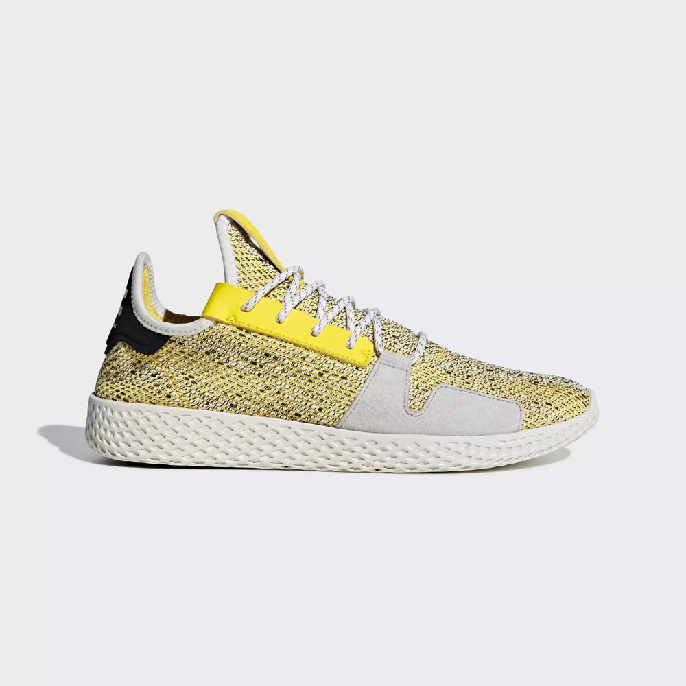 Adidas Pharrell Williams SOLARHU Tennis V2 Tenis Amarillos Para Hombre (MX-67800)